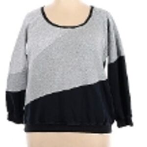 Gray and Black Colorblock Sweatshirt